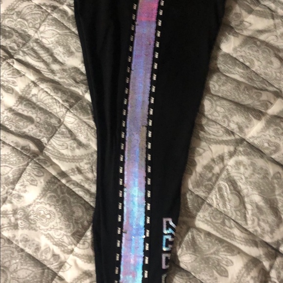 Victoria secrets PINK sequin yoga leggings - Picture 2 of 3